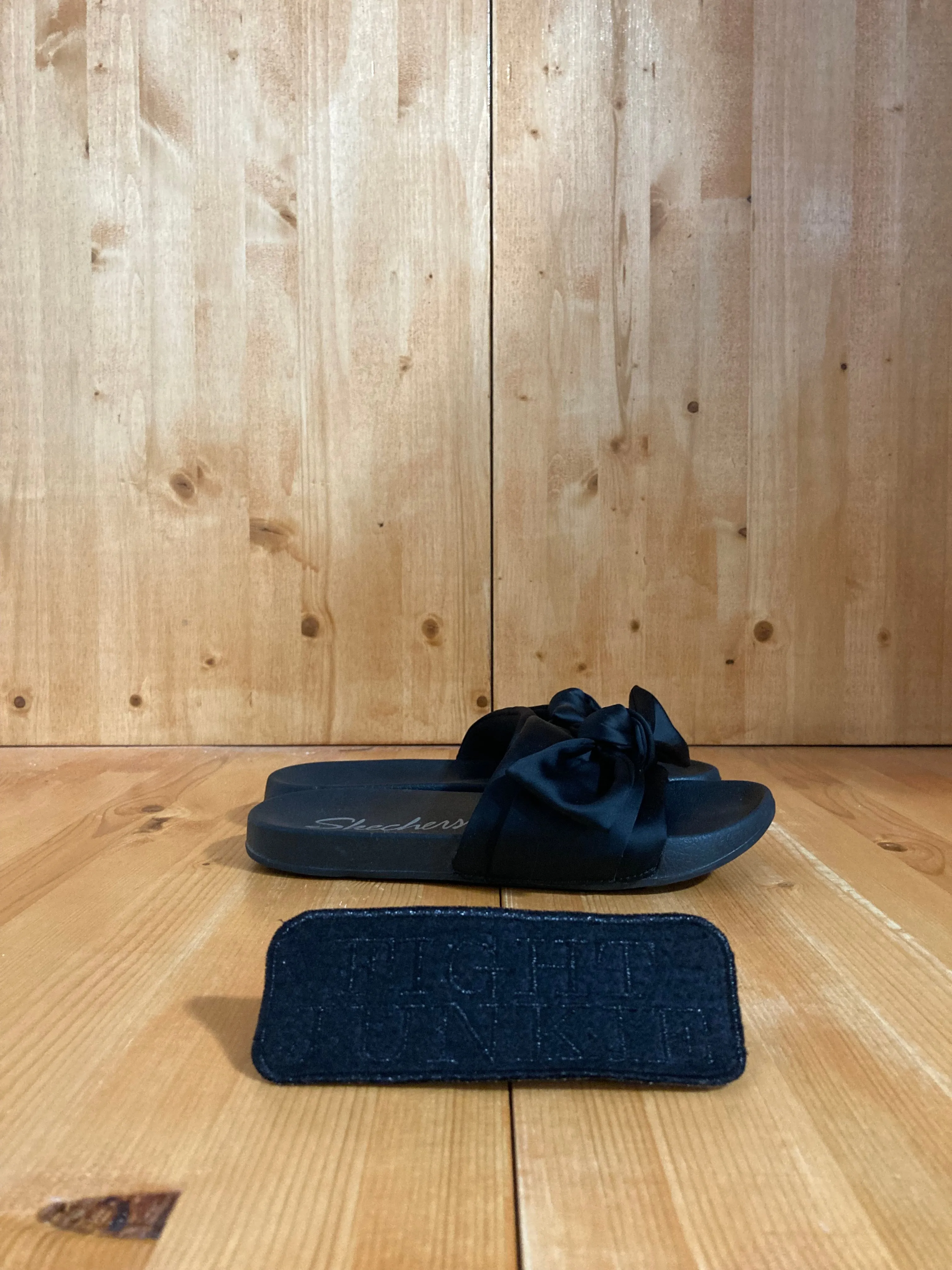 SKECHERS SKETCHERS 2ND TAKE TIED UP BOW Women's Size 7 Sandals Black 31533