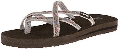 Teva Women's Olowahu Flip-Flop (8 B(M) US / 39 EUR, Waterfall/Antique Gold)