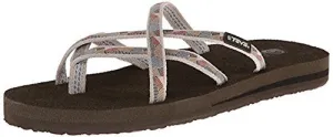 Teva Women's Olowahu Flip-Flop (8 B(M) US / 39 EUR, Waterfall/Antique Gold)