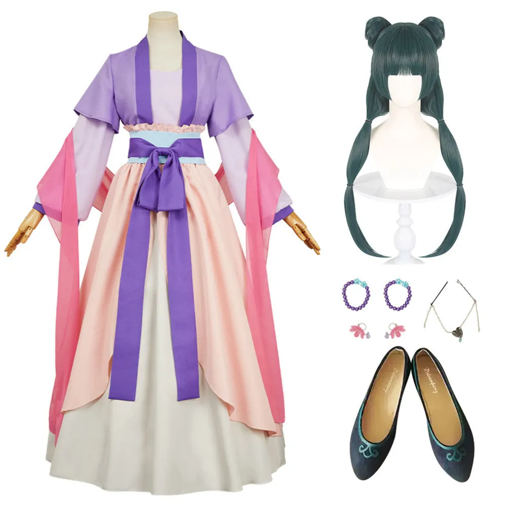 The Apothecary Diaries Maomao Purple Dress Outfit Carnival Halloween Cosplay Costume
