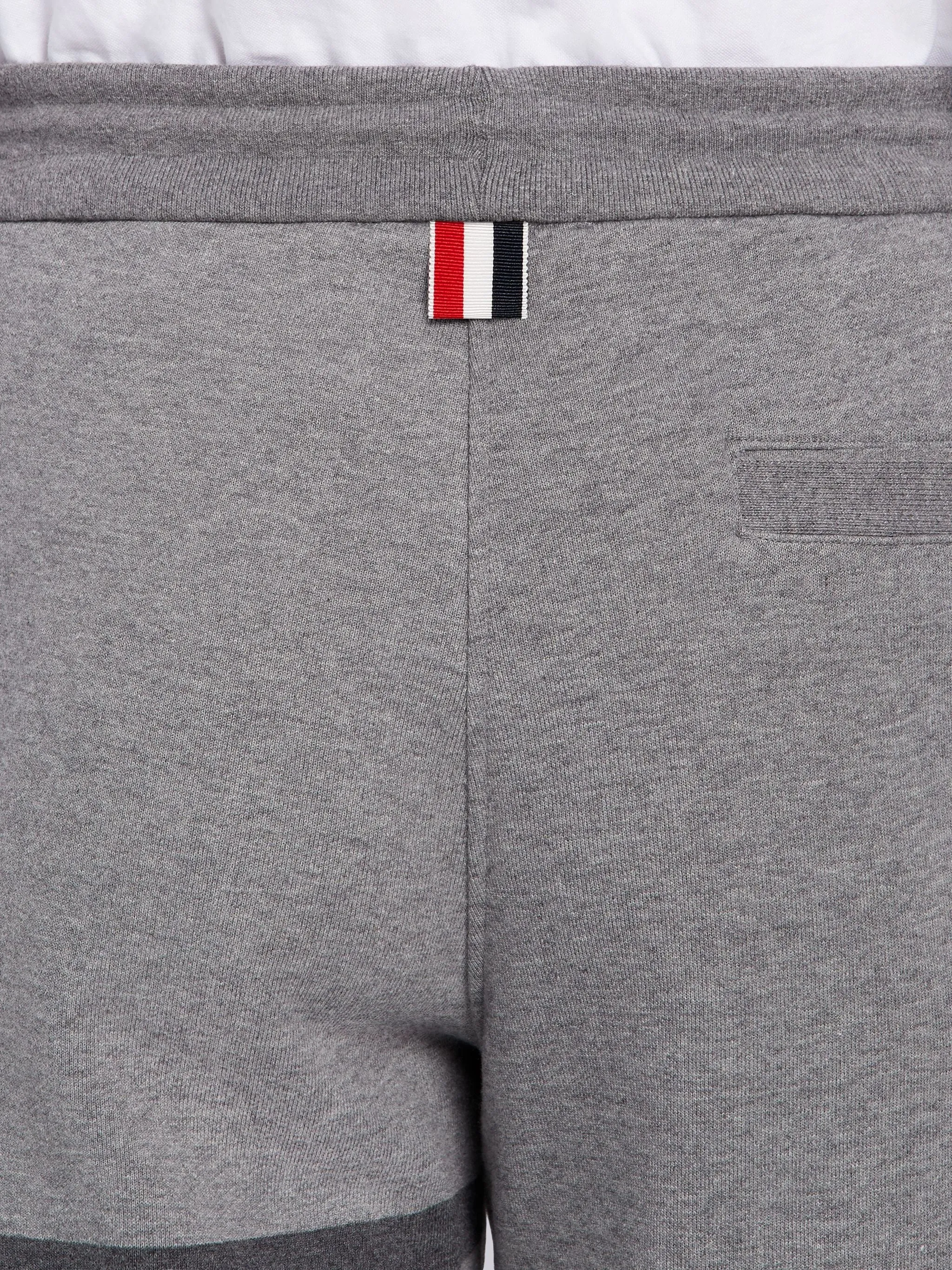 Thom Browne Grey Cotton Loopback Tonal 4-Bar Sweat Shorts