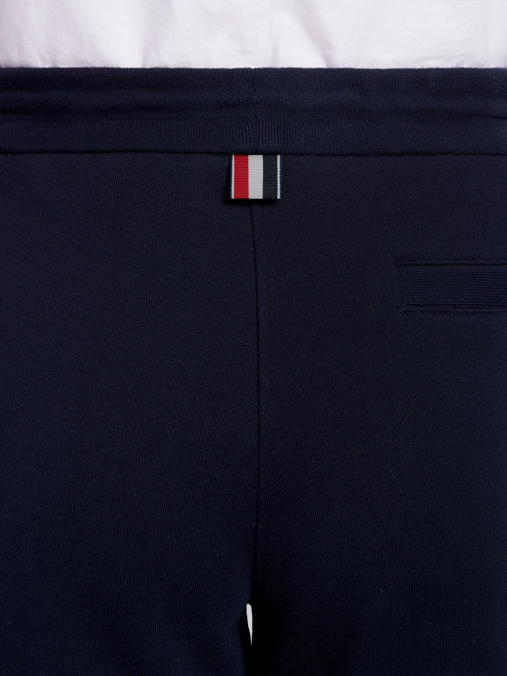 Thom Browne Navy Cotton Loopback Tonal 4-Bar Sweat Shorts