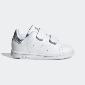 Toddler's adidas Originals Stan Smith Velcro Shoes White Silver Iridescent