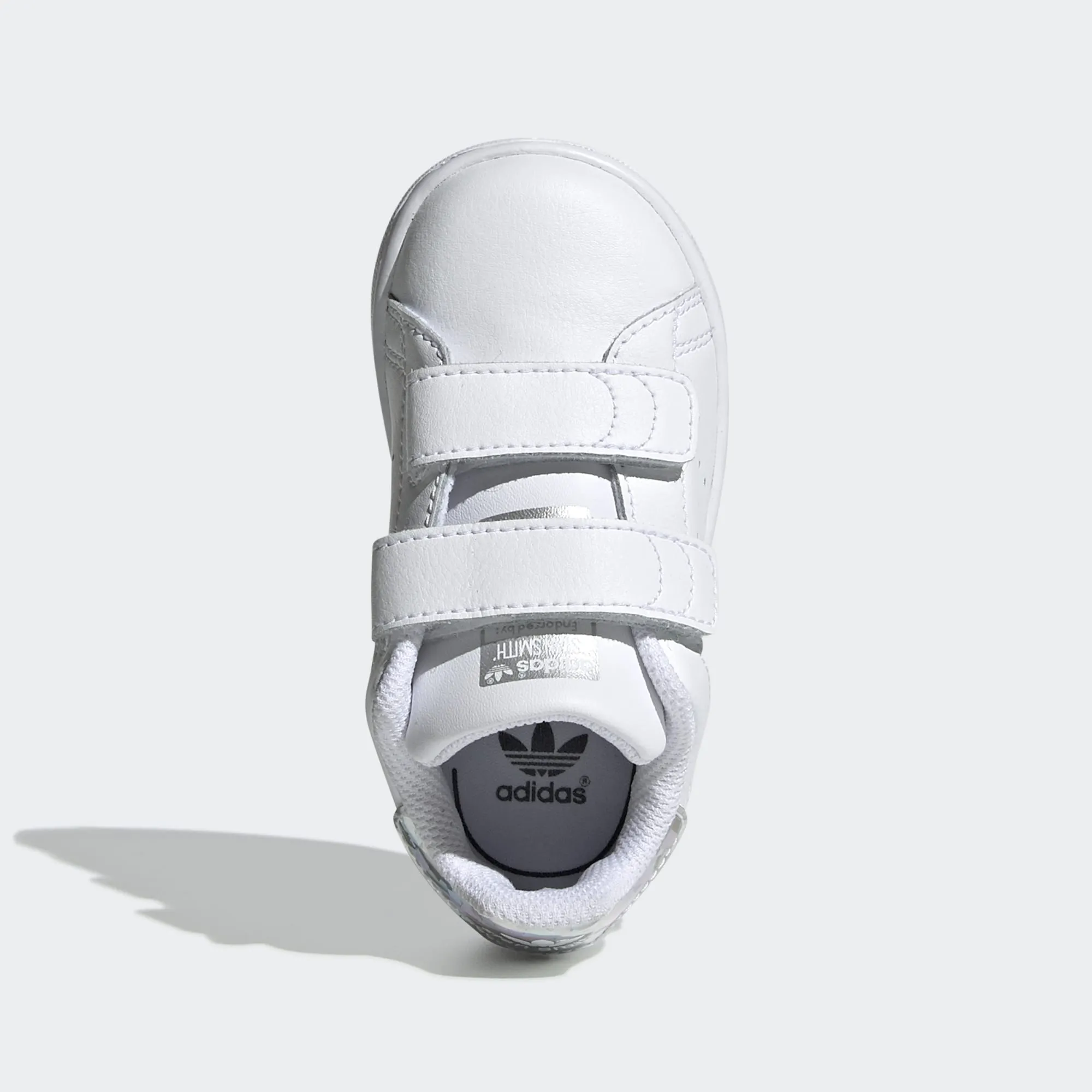 Toddler's adidas Originals Stan Smith Velcro Shoes White Silver Iridescent