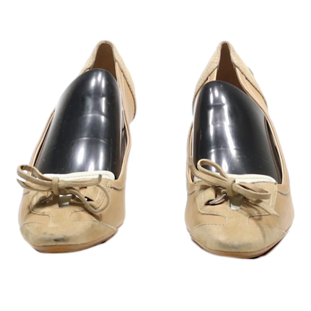 TODS Kitten Heels Cream Leather Womens UK 3.5