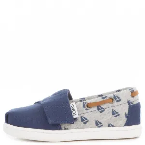 Toms for Toddlers: Navy Canvas/Sailboats Bimini