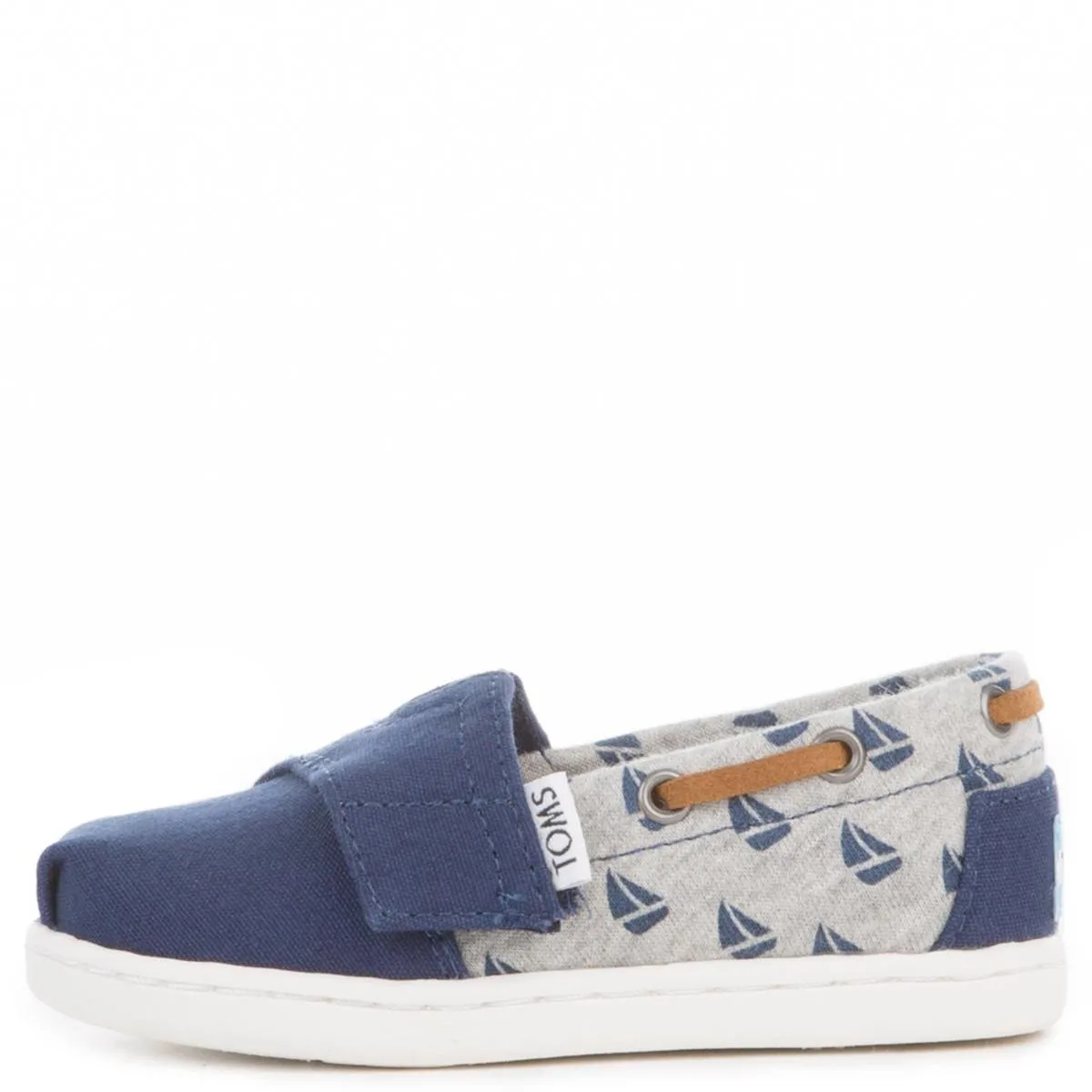 Toms for Toddlers: Navy Canvas/Sailboats Bimini