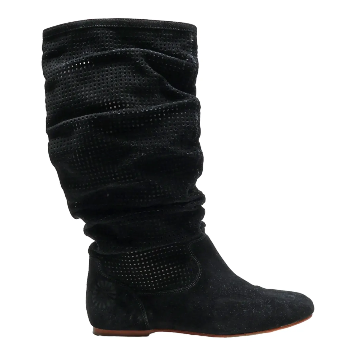 UGG High Boots Black Suede Womens UK 8.5