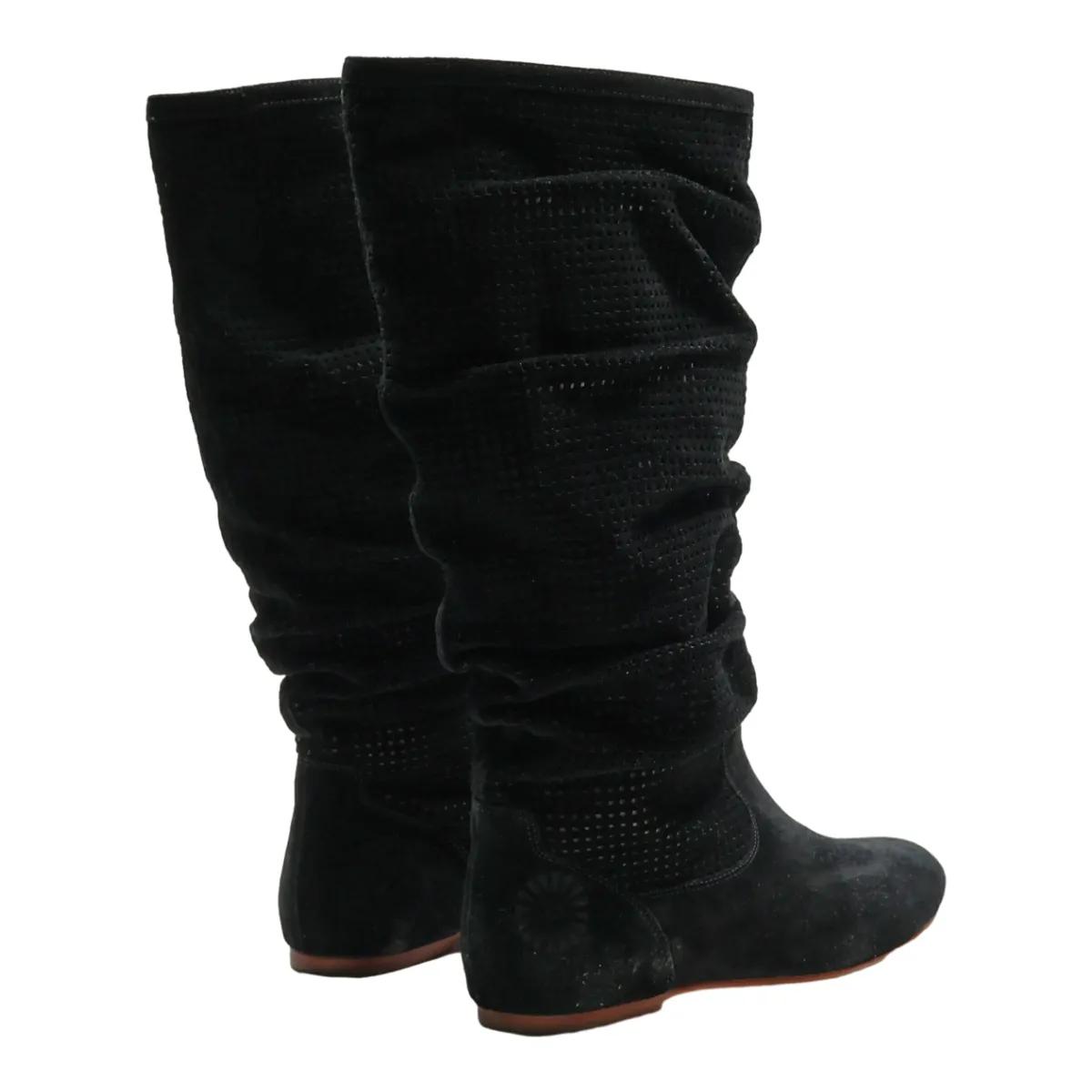 UGG High Boots Black Suede Womens UK 8.5