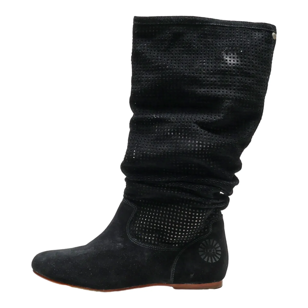 UGG High Boots Black Suede Womens UK 8.5