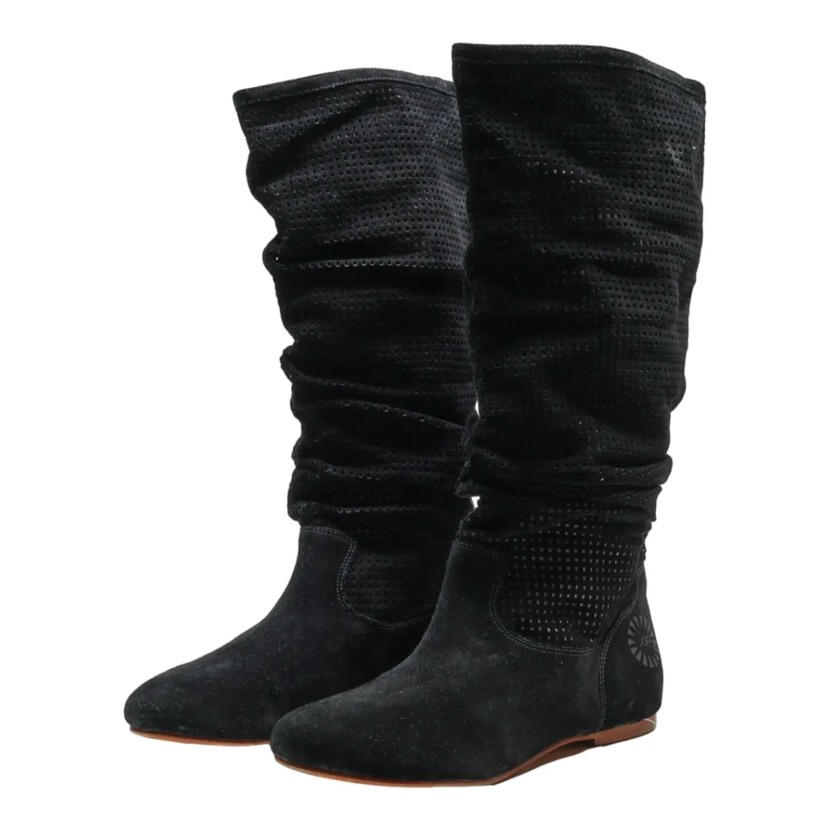 UGG High Boots Black Suede Womens UK 8.5