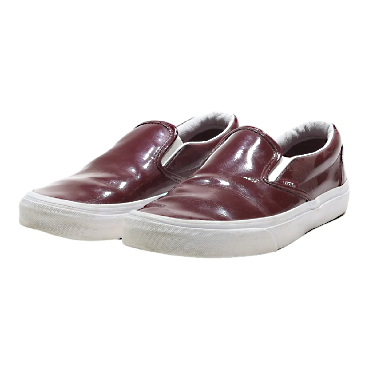 VANS Pump Shoes Maroon Leather Mens UK 6.5