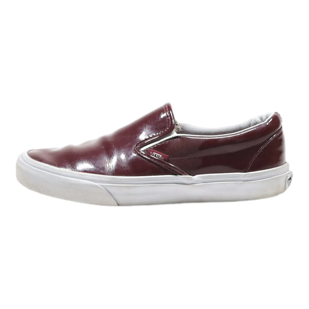 VANS Pump Shoes Maroon Leather Mens UK 6.5