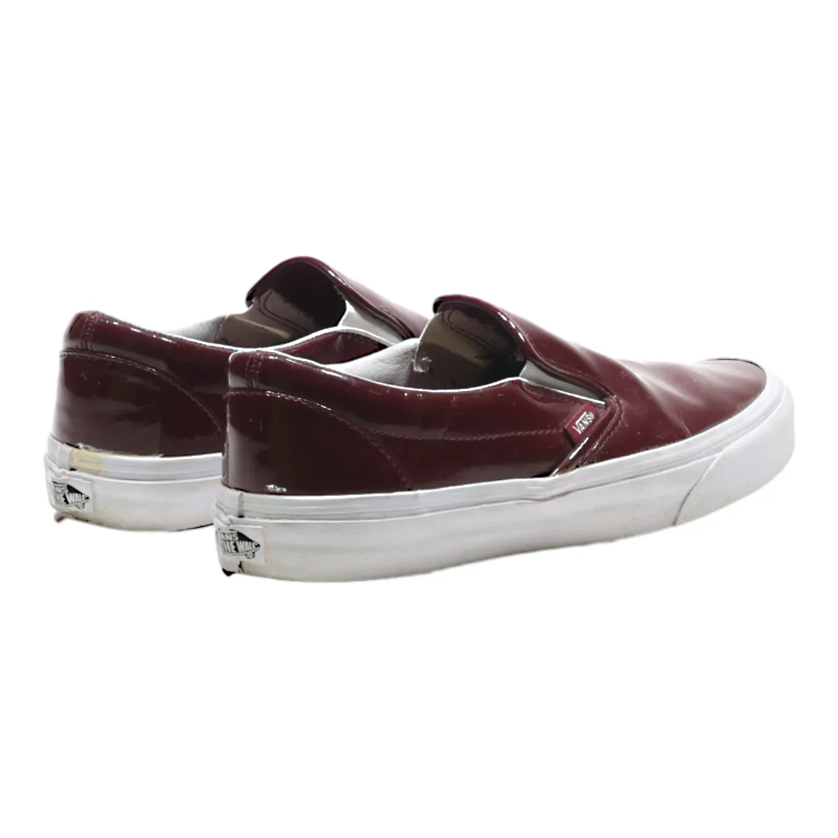 VANS Pump Shoes Maroon Leather Mens UK 6.5