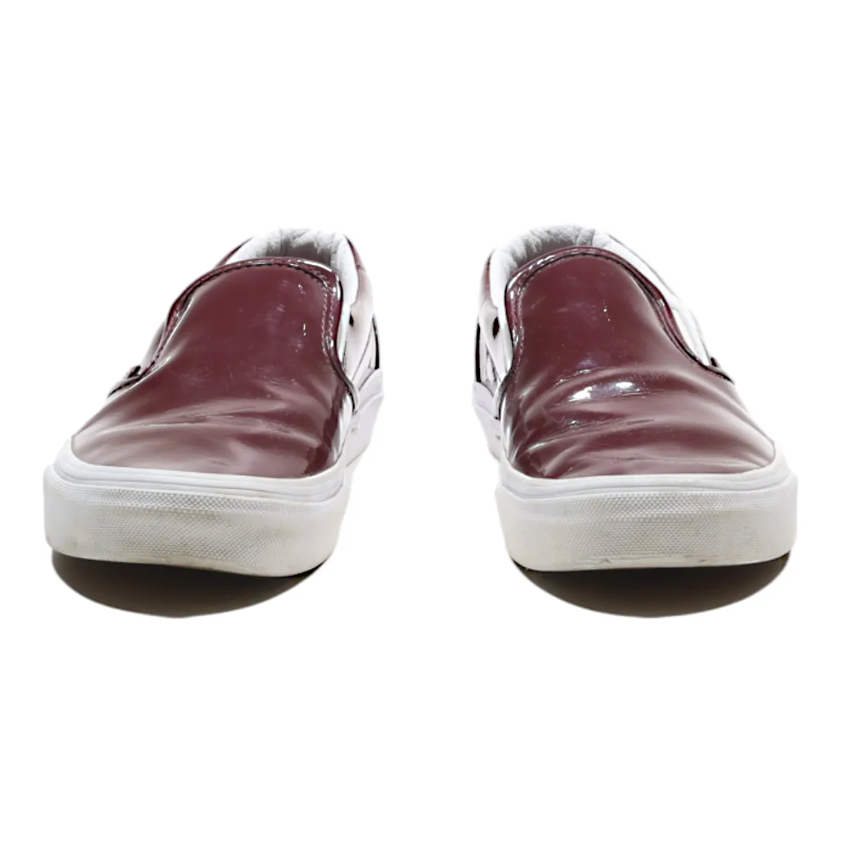 VANS Pump Shoes Maroon Leather Mens UK 6.5