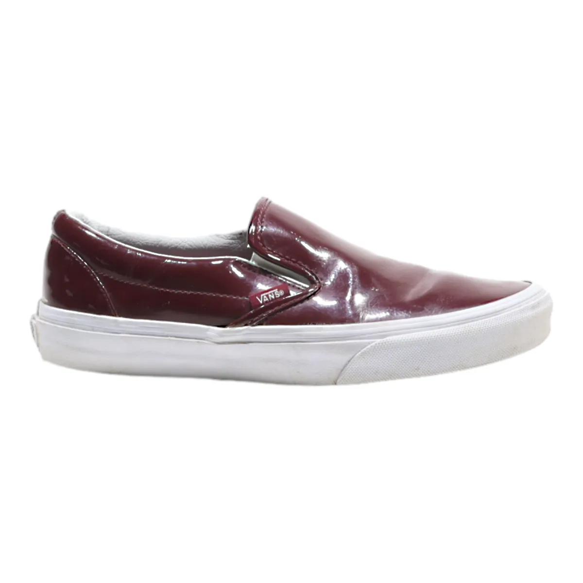 VANS Pump Shoes Maroon Leather Mens UK 6.5