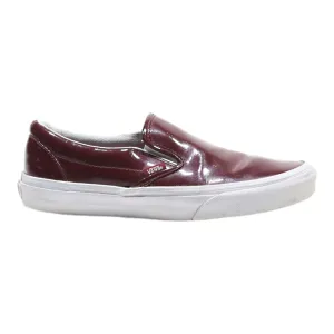 VANS Pump Shoes Maroon Leather Mens UK 6.5