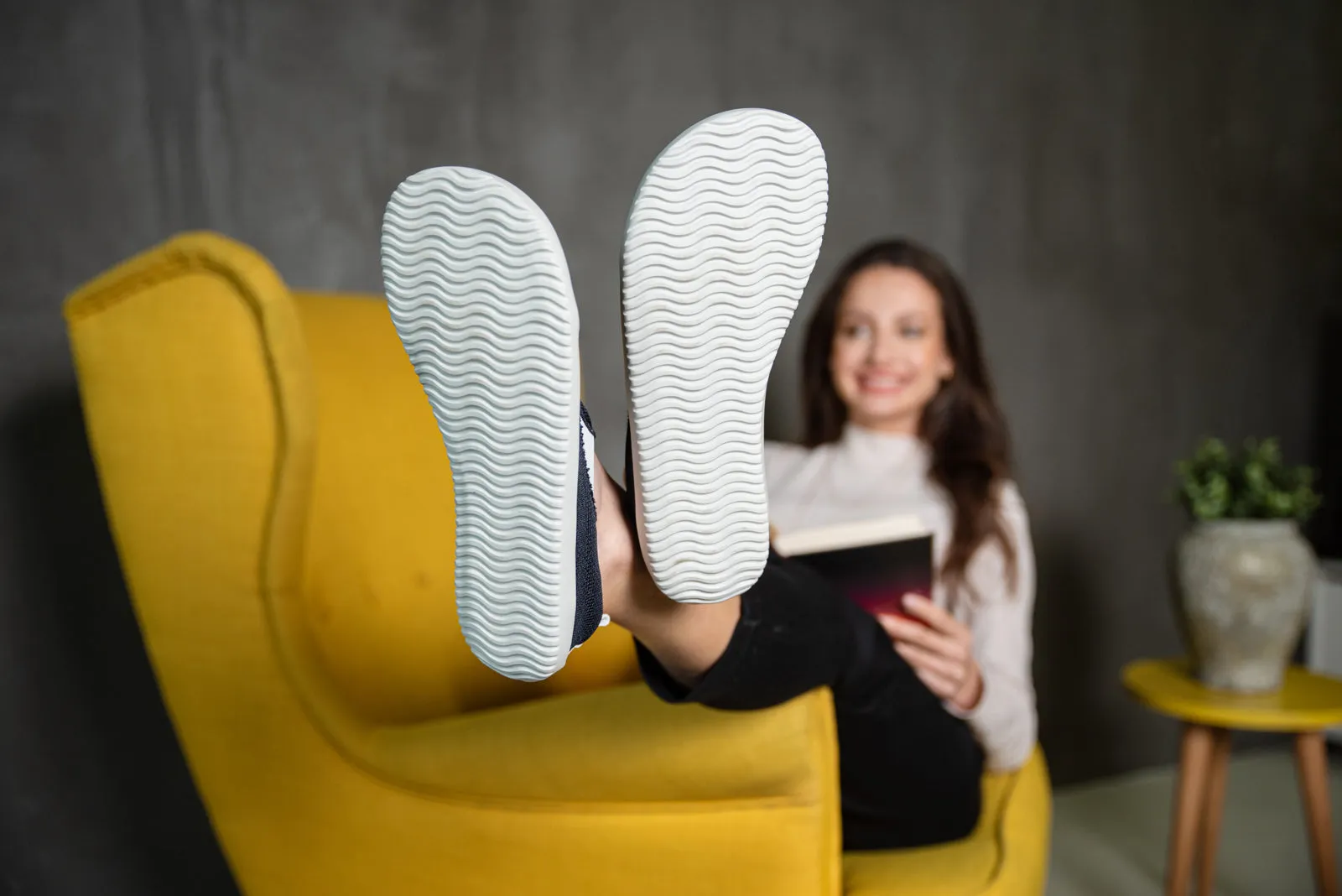 Women's Navy Comfort slip-on sneakers