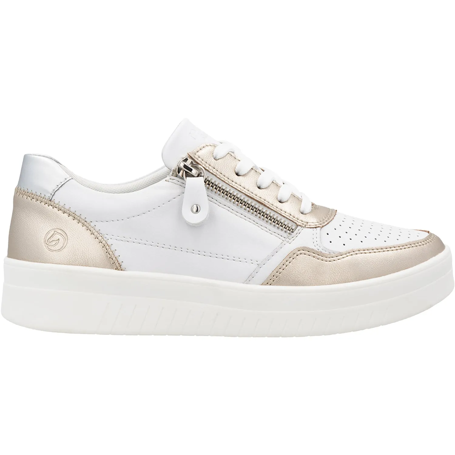 Women's Remonte DOJ05-81 Kendra 01 Pale Gold/Weiss/Silver Leather