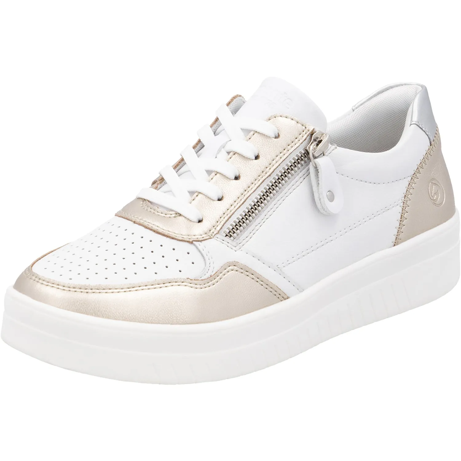 Women's Remonte DOJ05-81 Kendra 01 Pale Gold/Weiss/Silver Leather