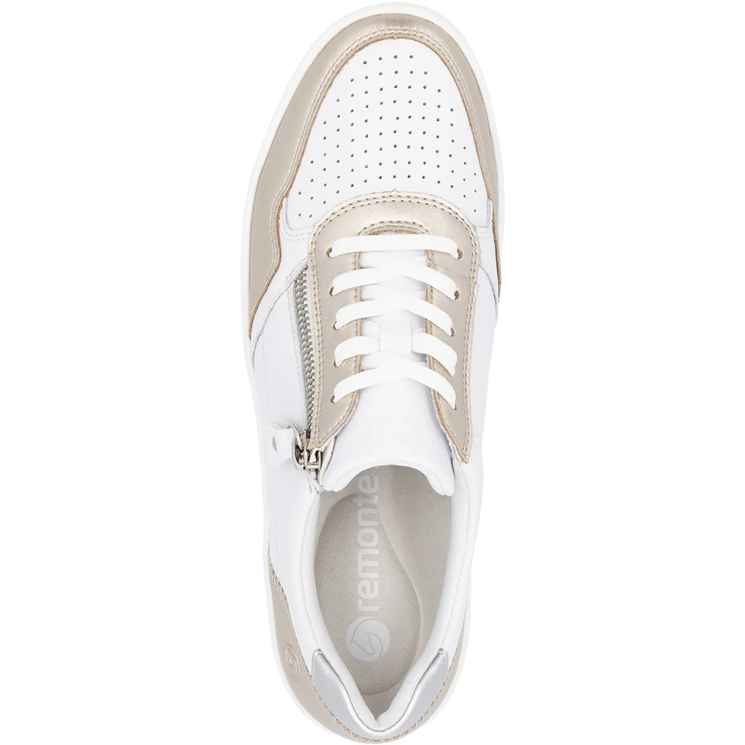 Women's Remonte DOJ05-81 Kendra 01 Pale Gold/Weiss/Silver Leather