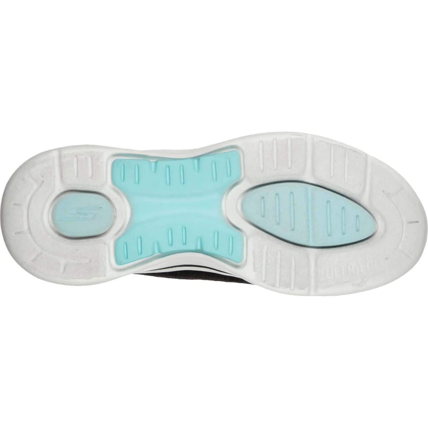 Women's Skechers GOwalk Arch Fit Unify Black/Aqua Fabric