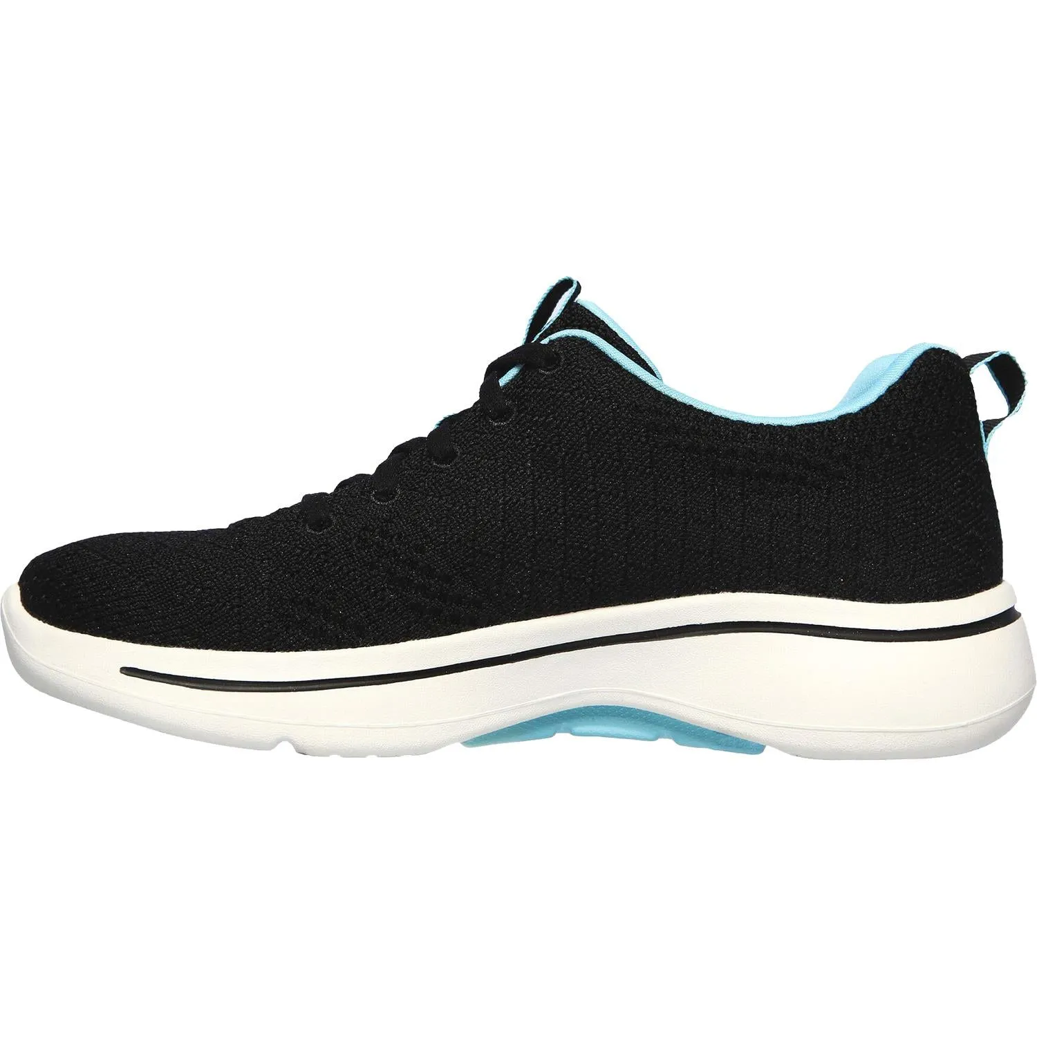 Women's Skechers GOwalk Arch Fit Unify Black/Aqua Fabric
