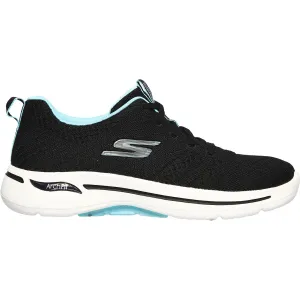 Women's Skechers GOwalk Arch Fit Unify Black/Aqua Fabric